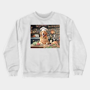 Golden Retriever Dog Chef in the Kitchen Crewneck Sweatshirt